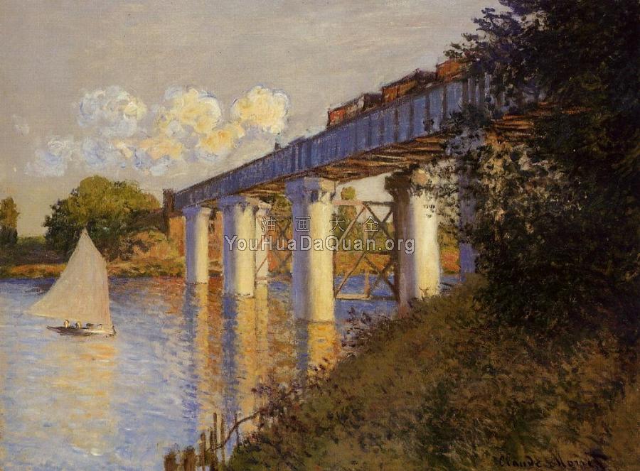The Railway Bridge at Argenteuil - 克劳德·莫奈